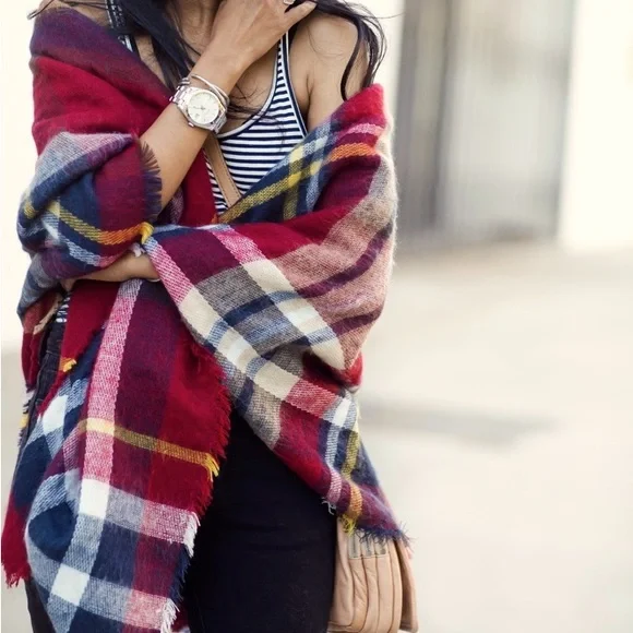 ZARA the plaid scarf 2014 NWT - Picture 1 of 4